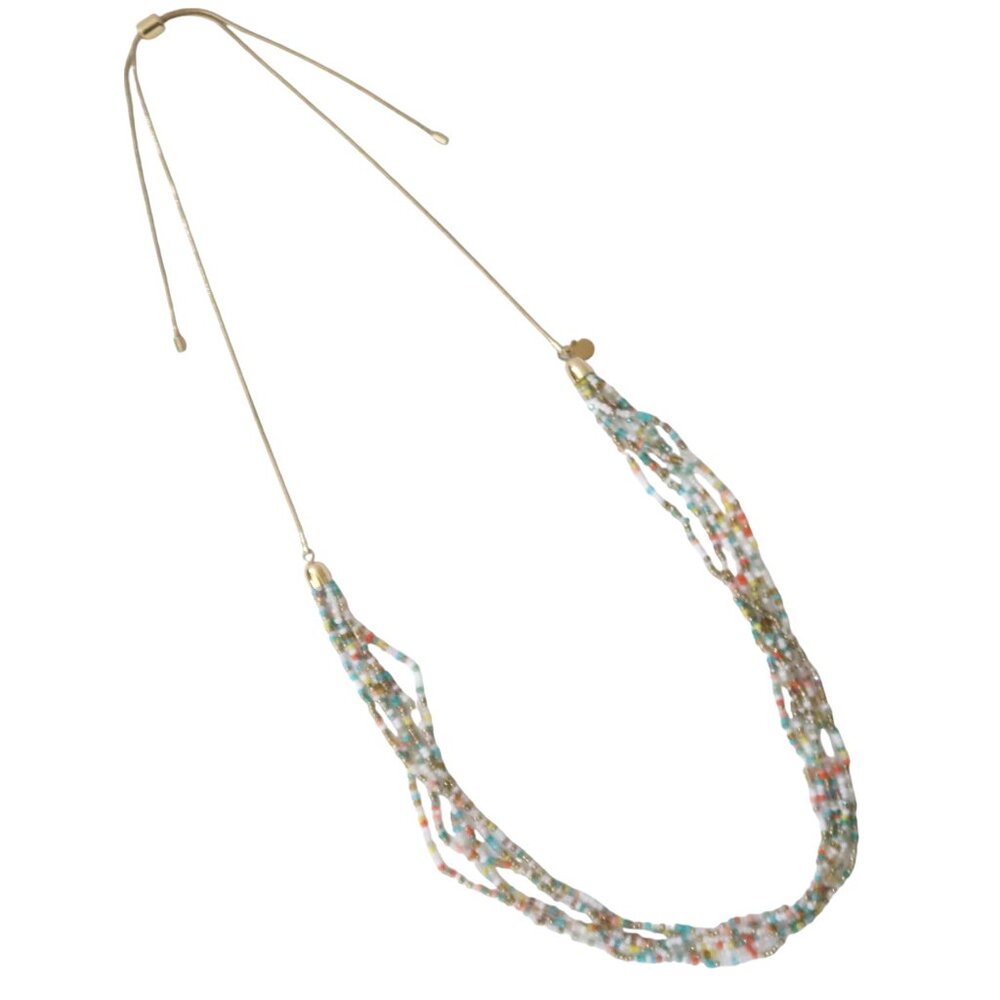 Loft Multicolor Seed Bead Adjustable Necklace - image 3